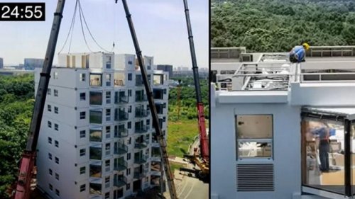 Шок: в Китае показали стройку многоэтажки за сутки (видео)