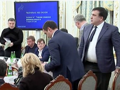Аваков опубликовал видео перепалки с Саакашвили
