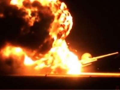 Опубликовано видео крушения российского бомбардировщика Ту-95