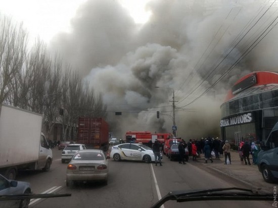 В Одессе произошел масштабный пожар