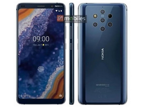 Nokia 9 c пятью камерами показали на новых фото