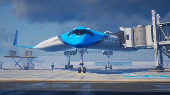 Голландцы показали концепт авиалайнера будущего (видео)