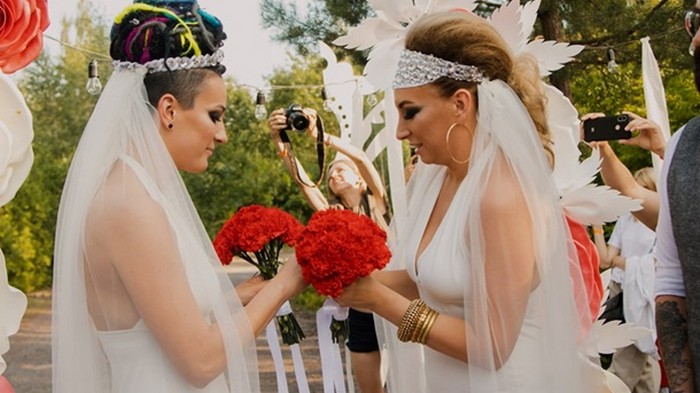 В Украине состоялась первая однополая свадьба (фото)