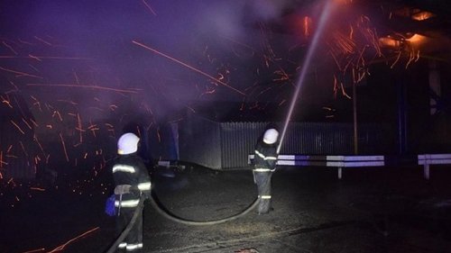 В Николаеве потушили масштабный пожар на зерновом терминале (фото)