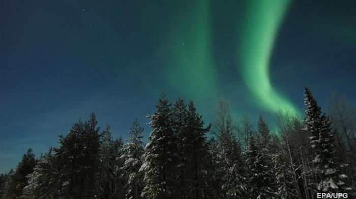 В Лапландии наблюдали яркое северное сияние (видео)