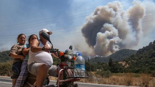 В Турции загорелся лес возле международного аэропорта