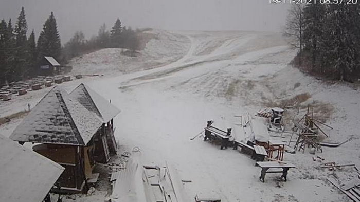 В горах Львовской области выпал первый снег