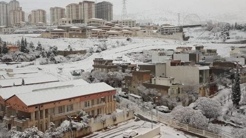 Страны Ближнего Востока засыпает снегом (видео)