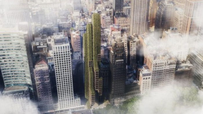 В Нью-Йорке появится энергосберегающий небоскреб, покрытый лилиями (фото)
