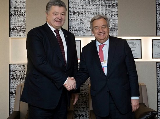 Петр Порошенко обсудил с новым генсеком ООН Крым и Донбасс