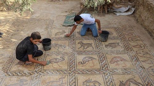 В Газе фермер случайно нашел изысканную византийскую мозаику