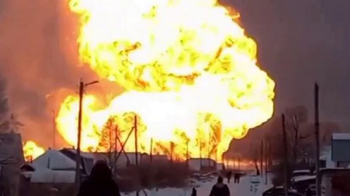В России произошел взрыв на газопроводе Уренгой — Помары — Ужгород (видео)