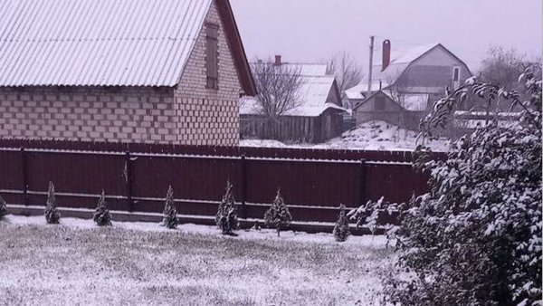 Не только в Карпатах. Снег выпал еще в одном регионе Украины