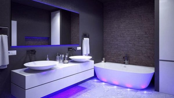 Дизайн ванной комнаты в стиле хай-тек | Советы от магазина АГРОМАТ