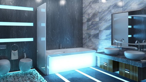 Создание высокотехнологичного интерьера ванной комнаты: особенности и преимущества
