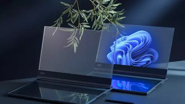 Компания Lenovo представила ноутбук с прозрачным экраном (видео)
