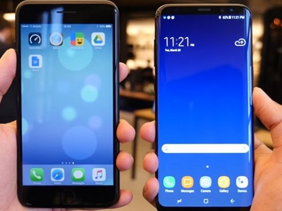 iPhone 7 и Samsung Galaxy S8 сравнили на видео