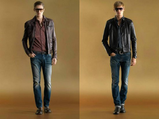 Как выбрать модные джинсы под мужскую кожаную куртку