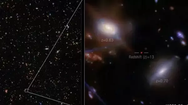 Обнаружена древнейшая галактика, пронзившая светом тьму Вселенной: ее сложно объяснить (фото)