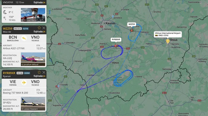 В Вильнюсе аэропорт прекратил работу из-за воздушных шаров
