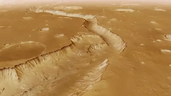 Полет над поверхностью Марса: Mars Express показал место посадки первого в истории зонда (видео)