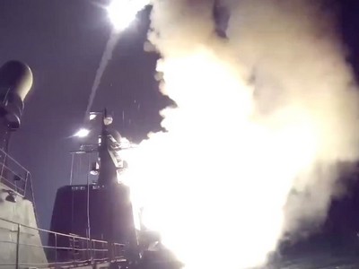 РФ опубликовала видео пуска ракет Каспийским флотом по Сирии