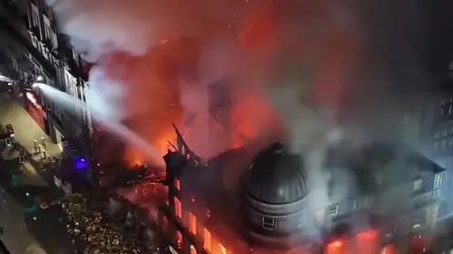 В Шотландии пожар вызвал хаос на железной дороге