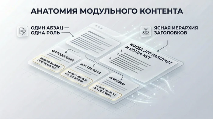 Анатомия модульного контента ИИ