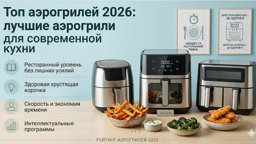 Топ аэрогрилей 2026: лучшие аэрогрили для современной кухни