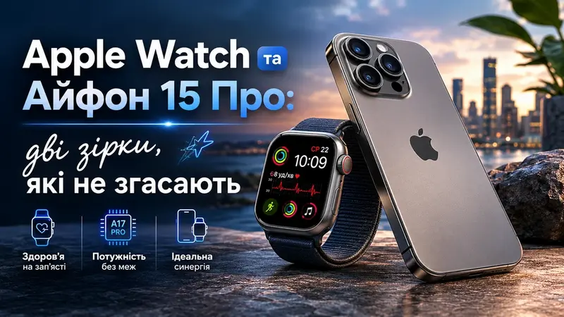 Apple Watch та Айфон 15 Про: дві зірки, які не згасають
