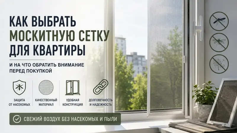 Как выбрать москитную сетку для квартиры и на что обратить внимание перед покупкой