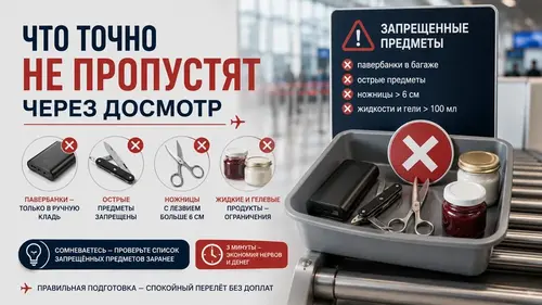 Что точно не пропустят через досмотр