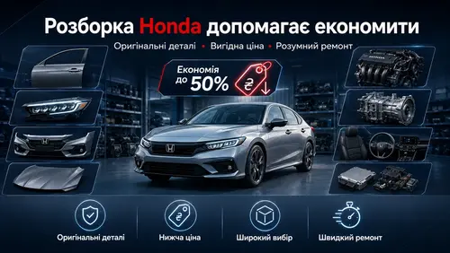 Розборка Honda допомагає економити
