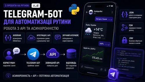 Telegram-бот для автоматизації рутини: робота з API та асинхронністю