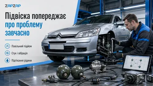 Підвіска Citroen попереджає про проблему завчасно