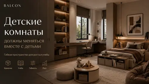 Детские комнаты должны меняться вместе с детьми
