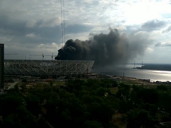 В Волгограде горел недостроенный стадион к ЧМ-2018: опубликовано видео