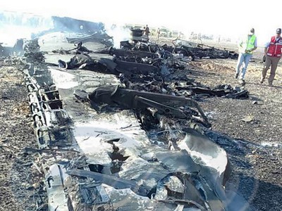 Опубликованы первые видео с места авиакатастрофы Airbus A321