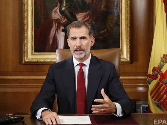 Король Испании назвал референдум в Каталонии незаконным