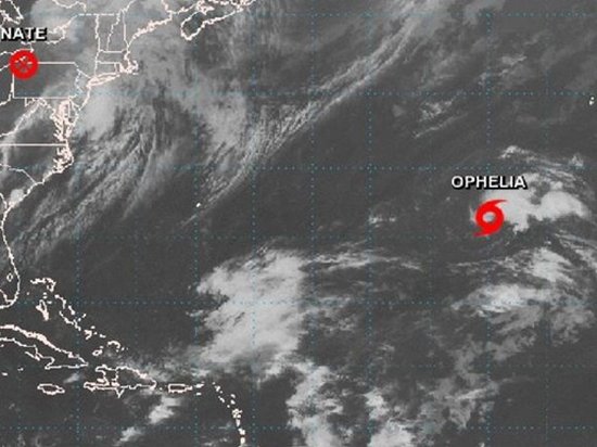В Атлантическом океане сформировался новый шторм Офелия